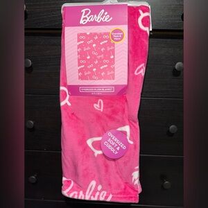 Barbie Pink Girl Oversized Plush Blanket